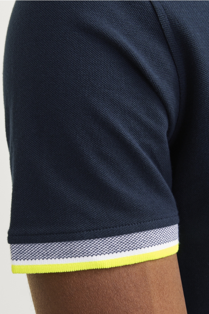 JJEPAULOS POLO SS NOOS 12136668 DARK NAVY/NEON